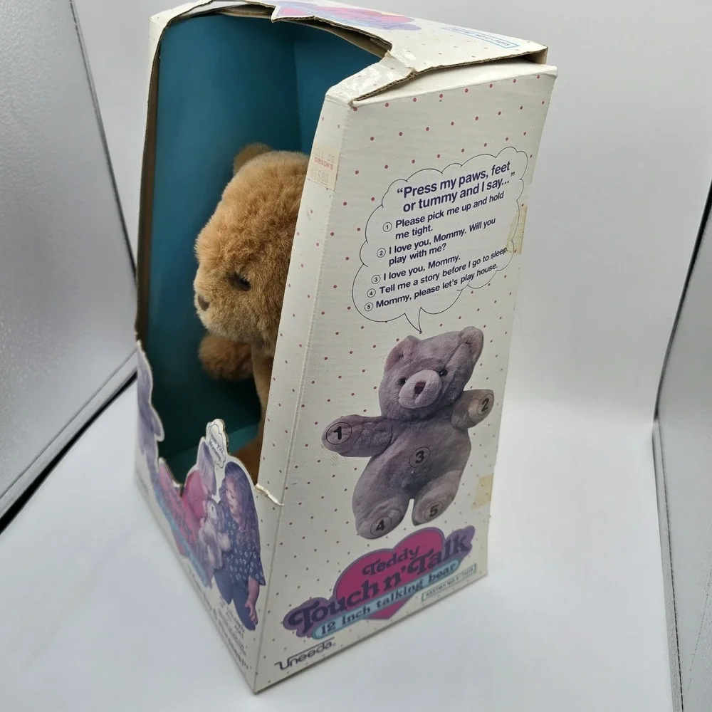 Rare Vintage Uneeda Talking Teddy Bear‎ 12